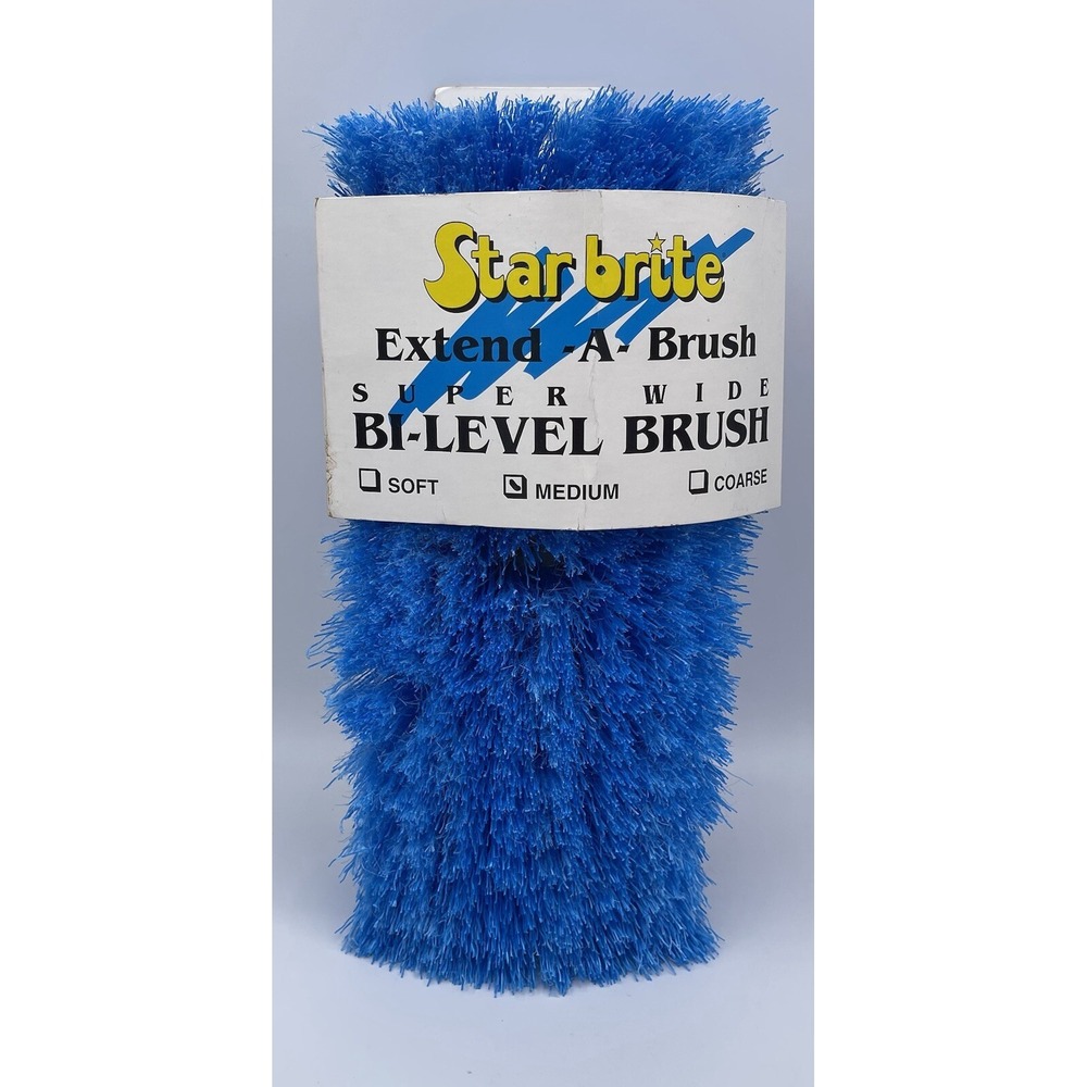 Star Brite Extend-a-Brush 10" Big Boat Bi-Level Brush Medium Blue New in Package